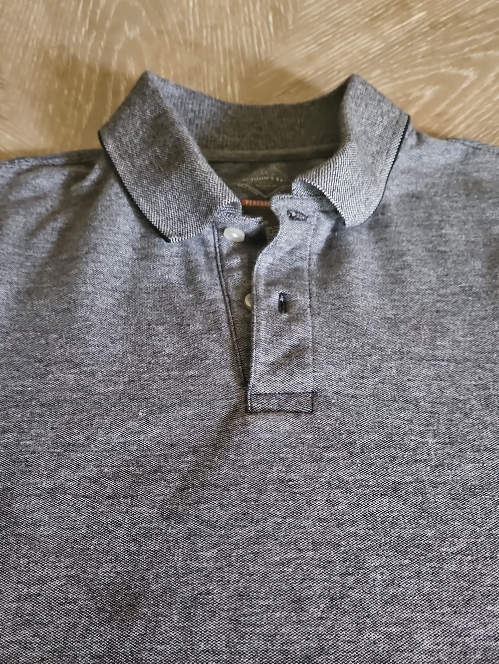 St. John's Bay Men's Heather Gray Polo